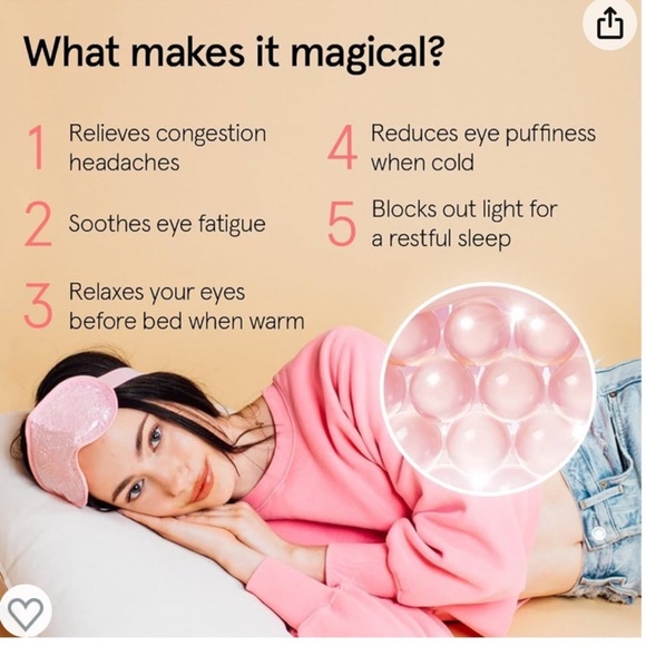 🆕 Grace & Stella Hot + Cool Gel Bead Sleep Mask - Picture 3 of 11